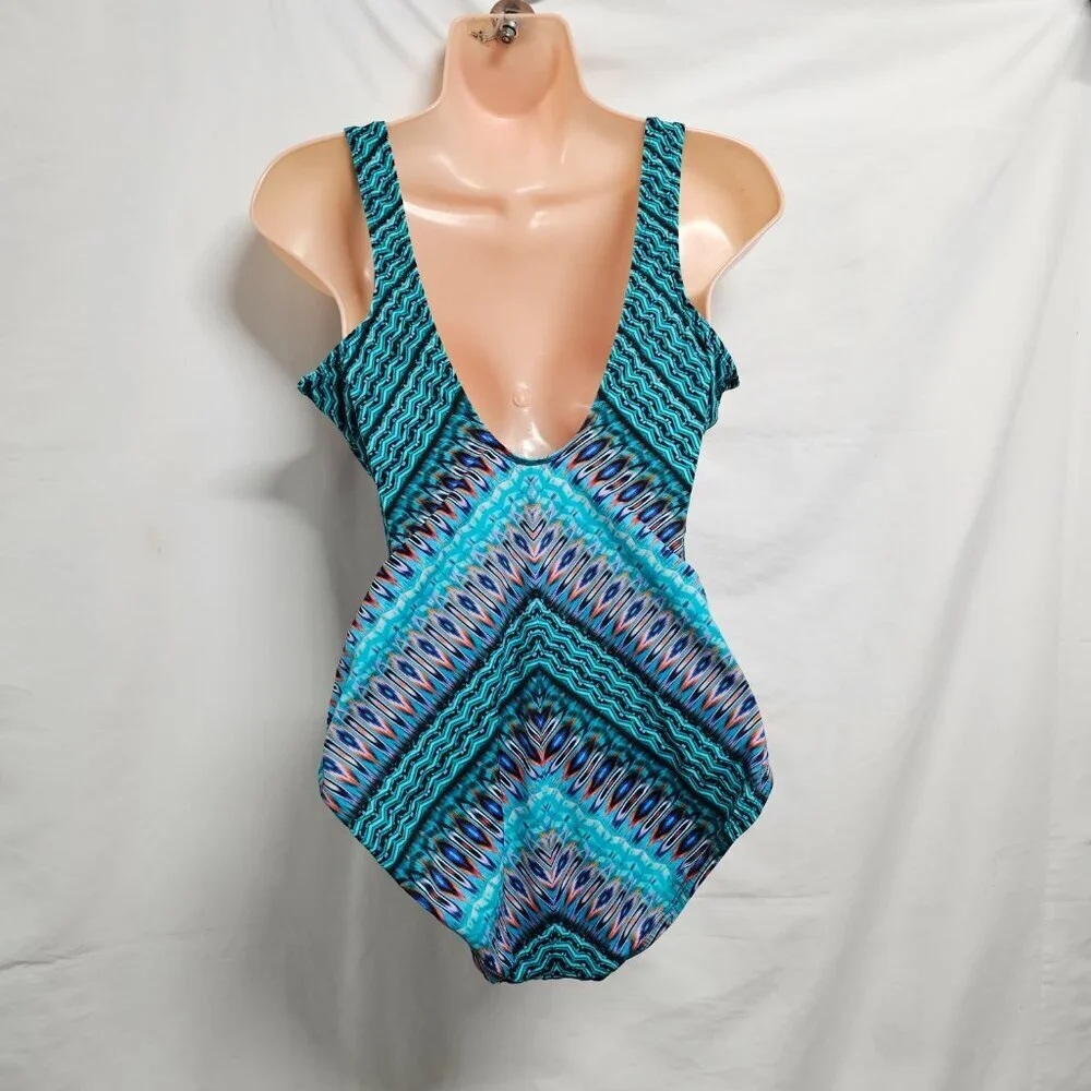 Miraclesuit Casbah Escape tummy Control Underwire One Piece Swimsuit Size 12